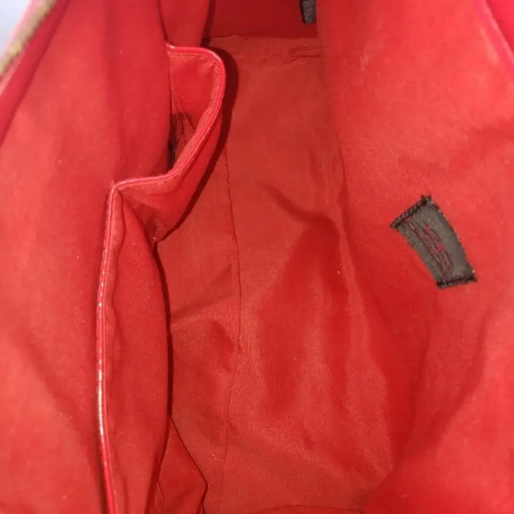 Baby Phat Red Patent Leather Satchel Bag 2B Heart Monogram Gold Charm Y2K